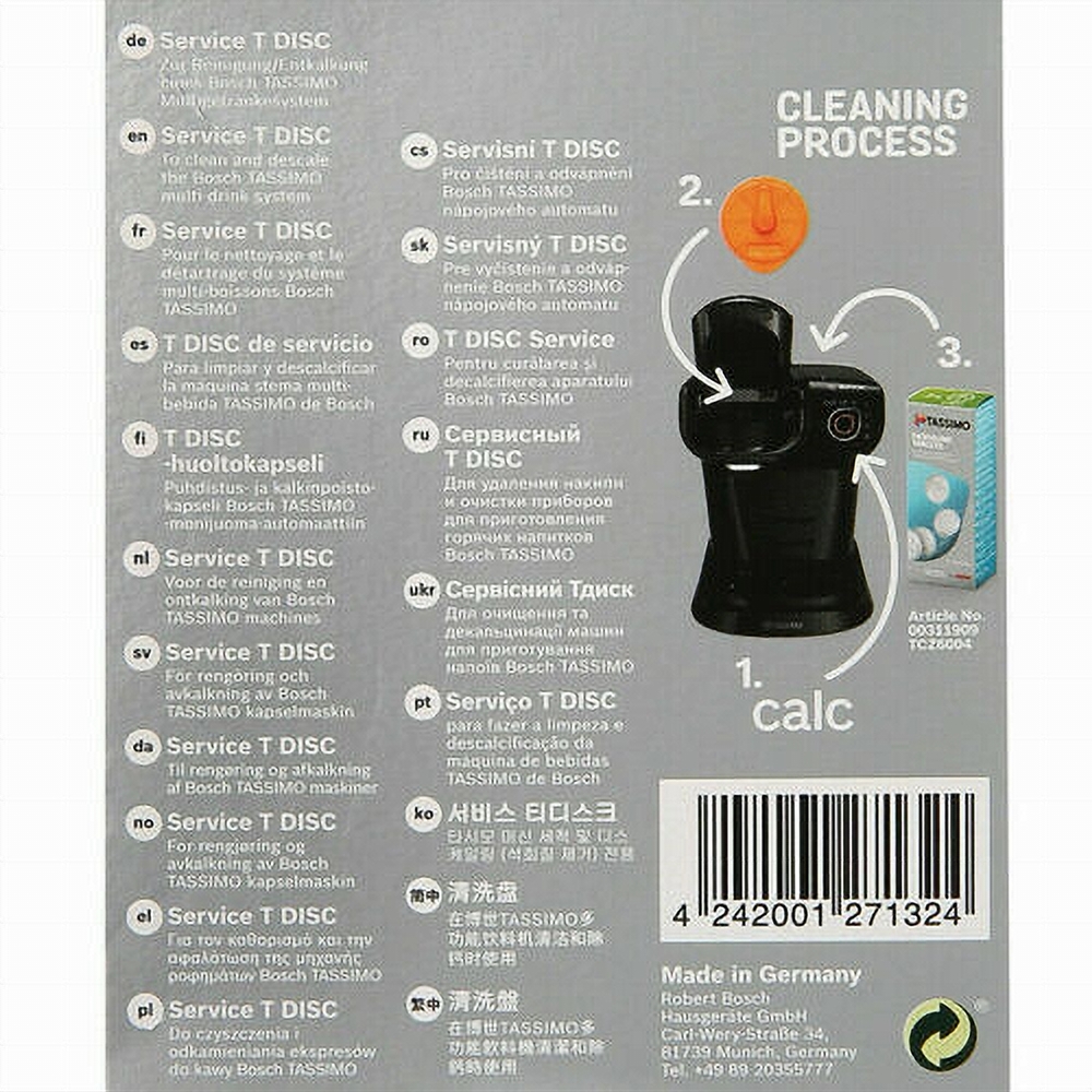 Bosch Tassimo Service Cleaning T-Disc